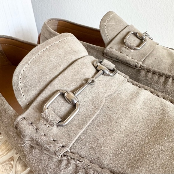 Gucci Mens Horsebit Drivers Suede Loafers Size 11 - Picture 2 of 16